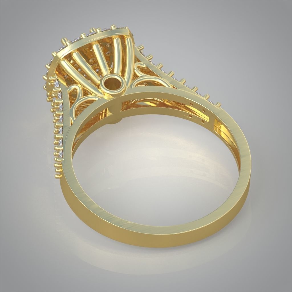 Diamond ring 0254 3D printable model 12 3D print model_11