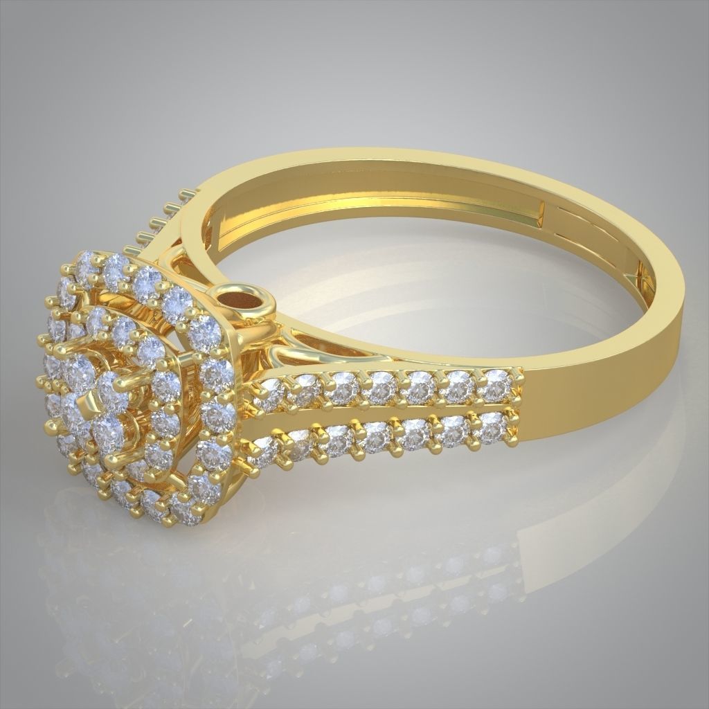Diamond ring 0254 3D printable model 12 3D print model_8