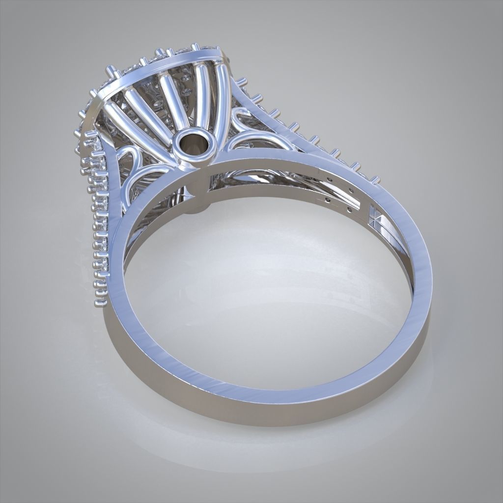 Diamond ring 0254 3D printable model 12 3D print model_10