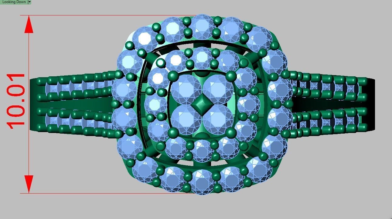 Diamond ring 0254 3D printable model 12 3D print model_14