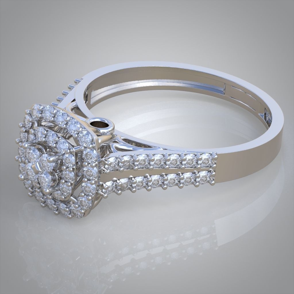 Diamond ring 0254 3D printable model 12 3D print model_9