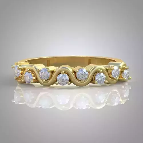 Diamond ring 0256 3D printable model 14