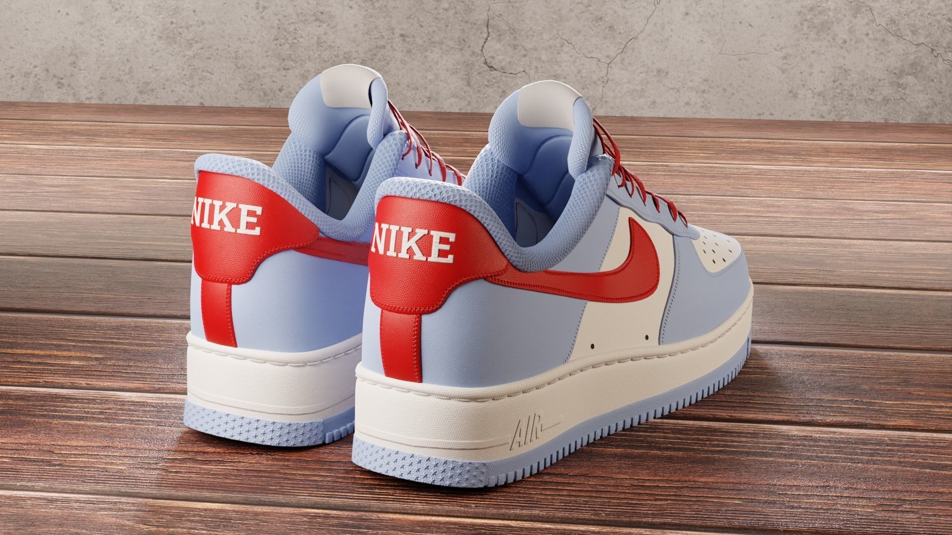 Nike Air Force 1 Custom 3D model_2