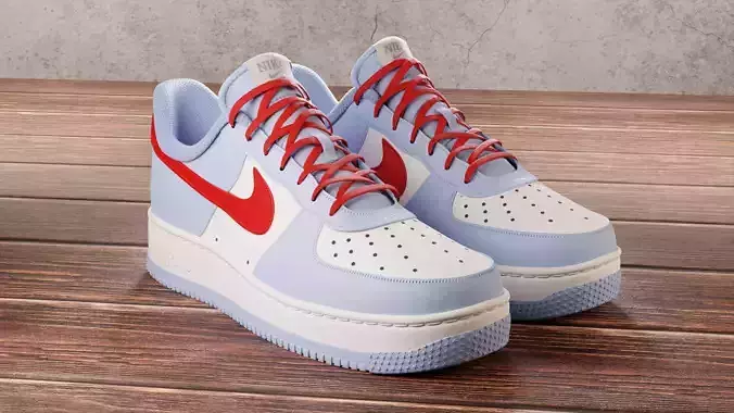 Nike Air Force 1 Custom 3D model