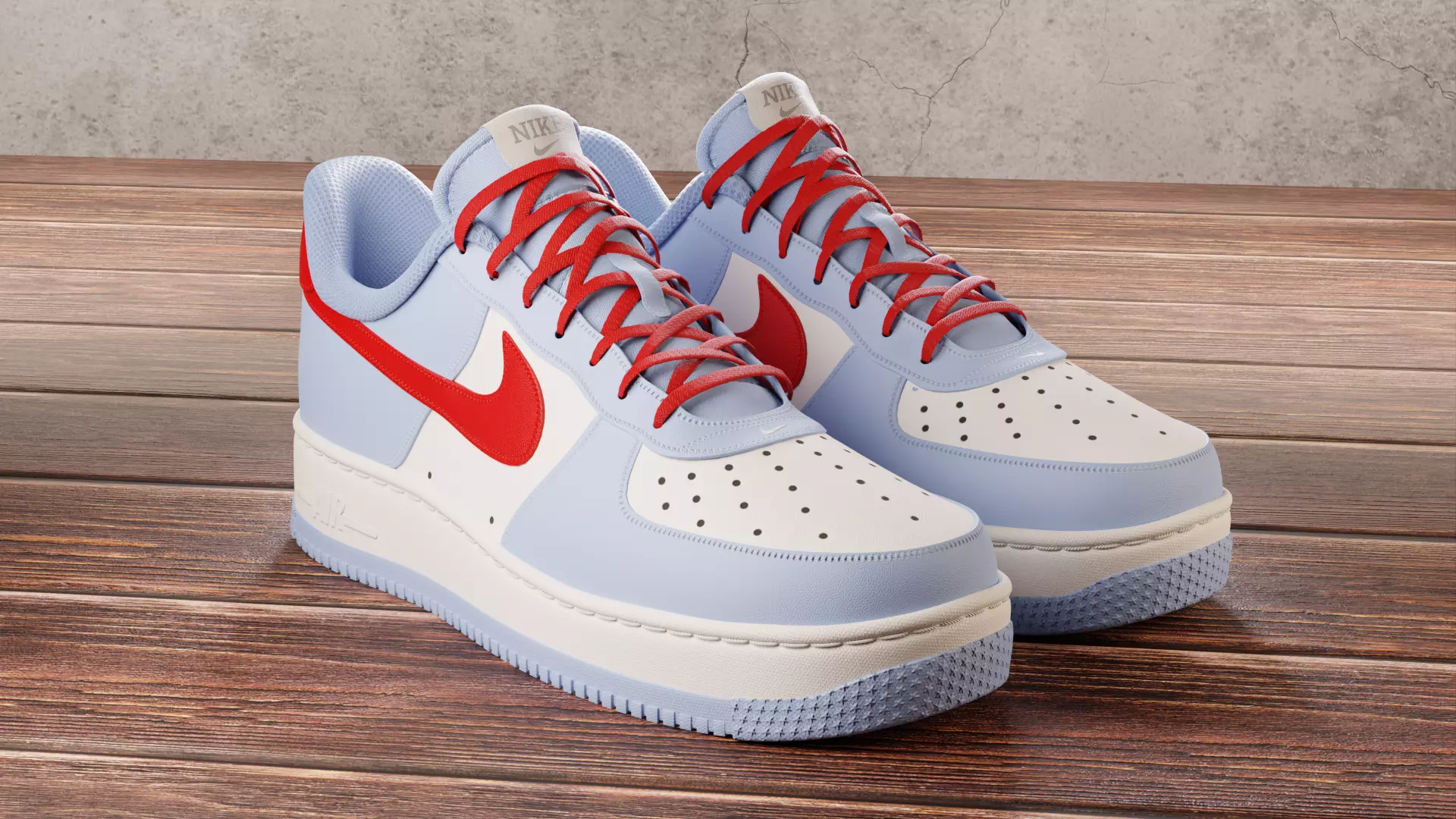 Nike Air Force 1 Custom 3D model_0