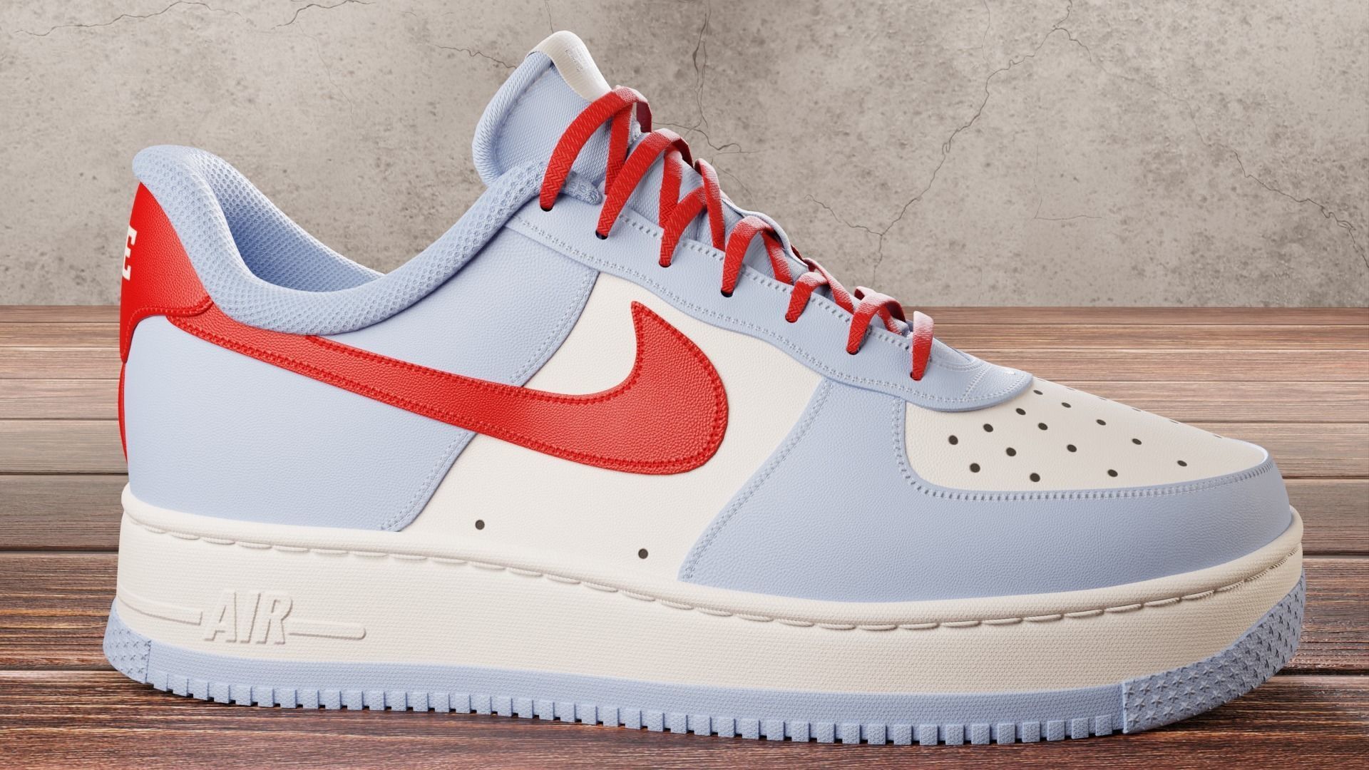 Nike Air Force 1 Custom 3D model_3