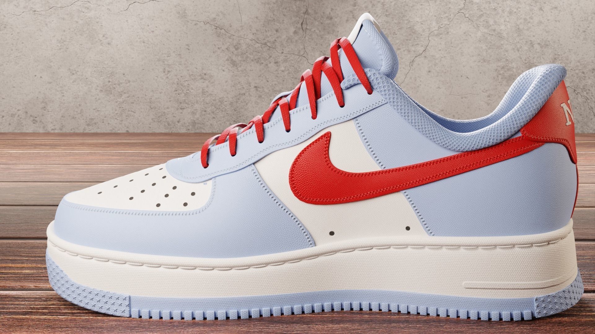 Nike Air Force 1 Custom 3D model_4