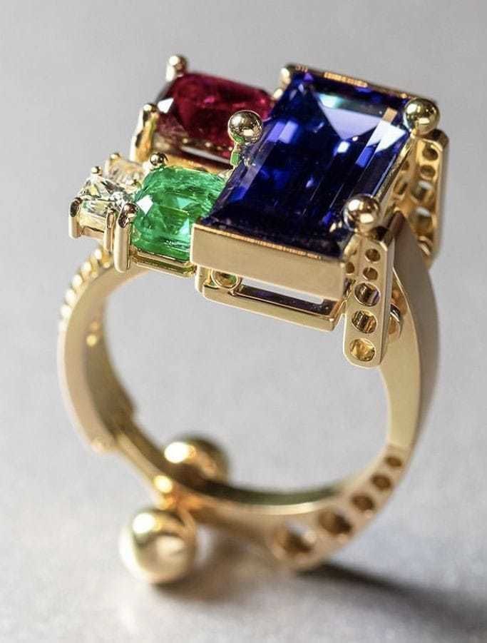 Diamond ring 0261 3D printable model 11 3D print model_17