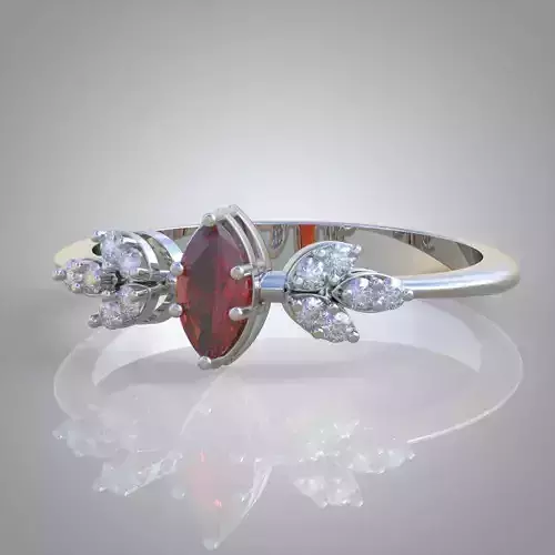 Diamond ring 0263 3D printable model 