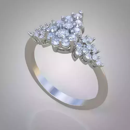 Diamond ring 0264 3D printable model  Free 3D print model