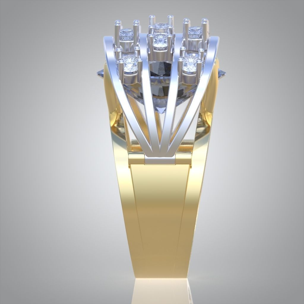 Diamond ring 0265 3D printable model 3D print model_13
