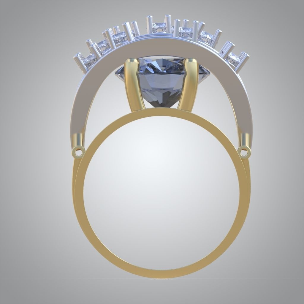 Diamond ring 0265 3D printable model 3D print model_11