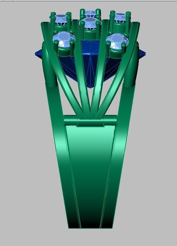 Diamond ring 0265 3D printable model 3D print model_15