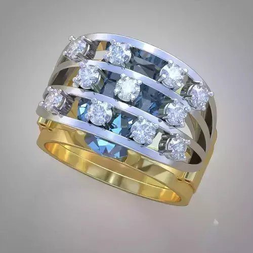 Diamond ring 0265 3D printable model