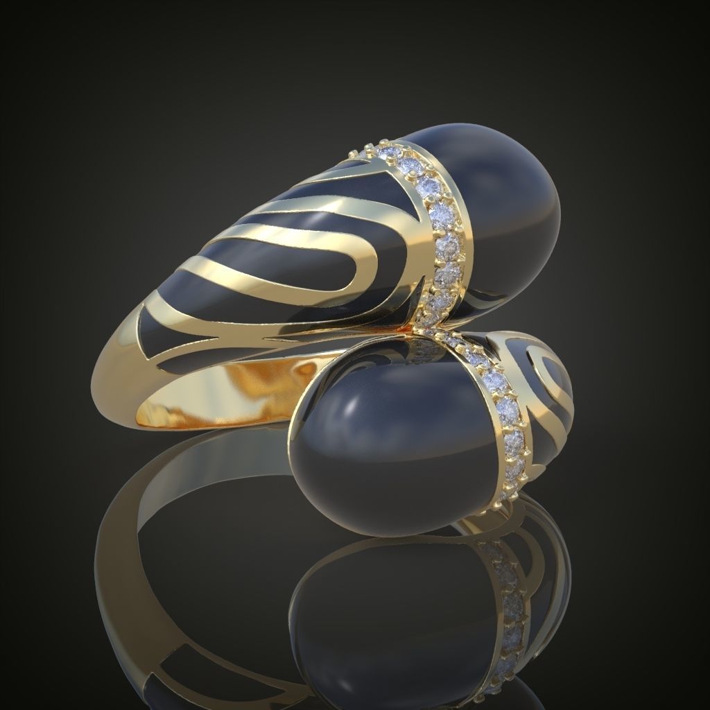 Diamond ring 0266 3D printable model 13 3D print model_12