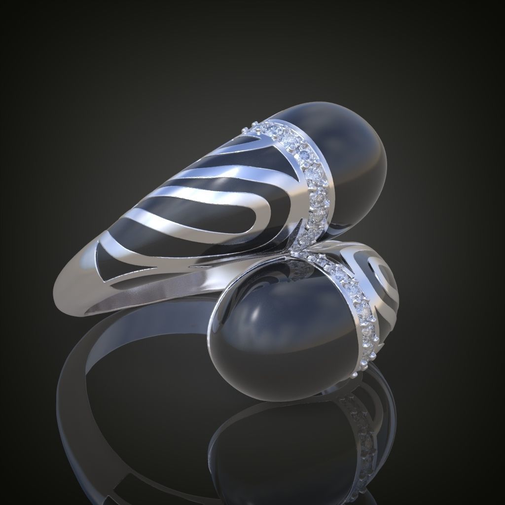 Diamond ring 0266 3D printable model 13 3D print model_9