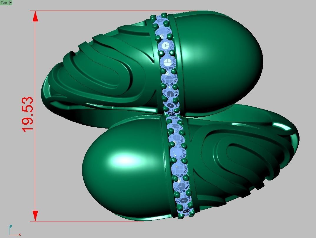 Diamond ring 0266 3D printable model 13 3D print model_15