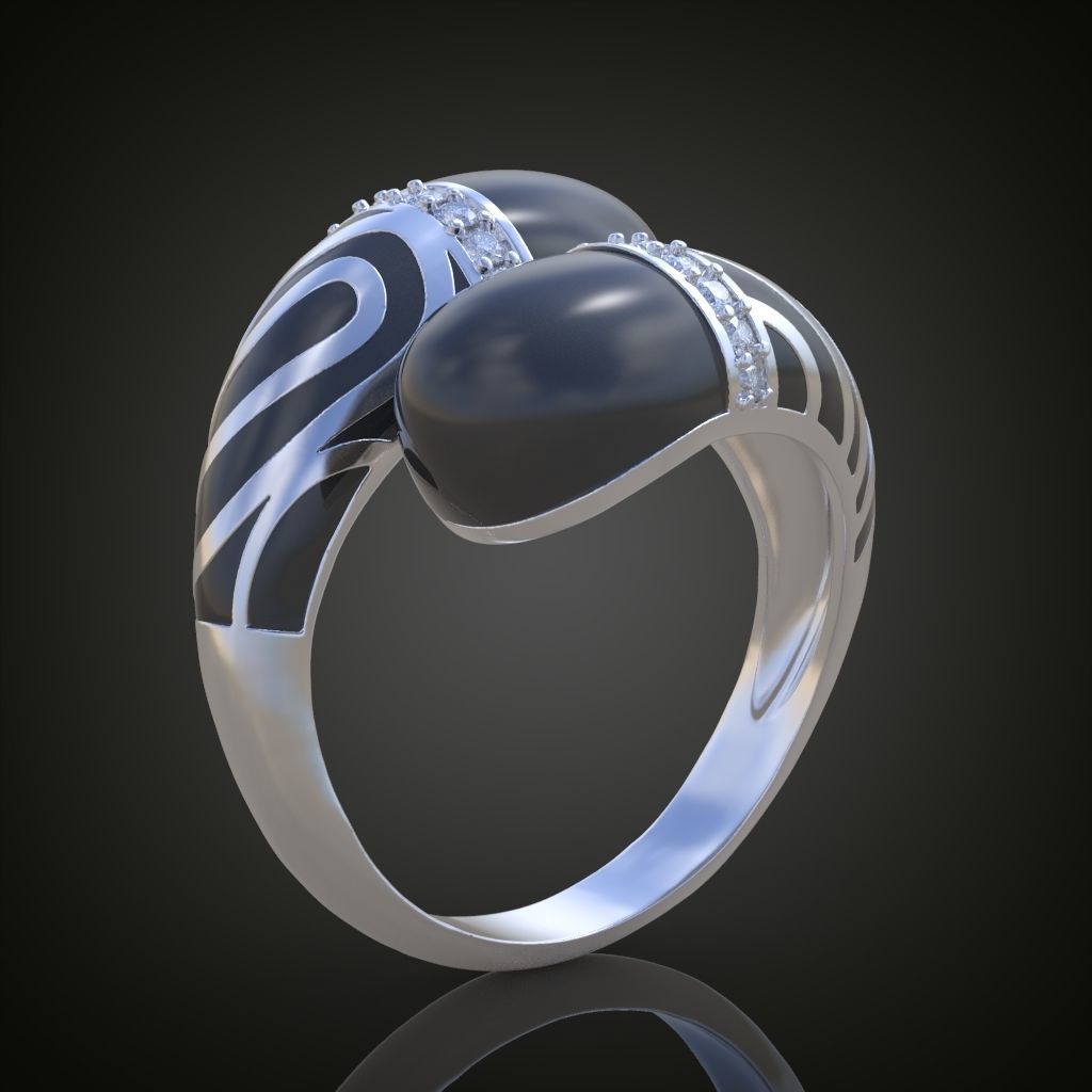Diamond ring 0266 3D printable model 13 3D print model_2