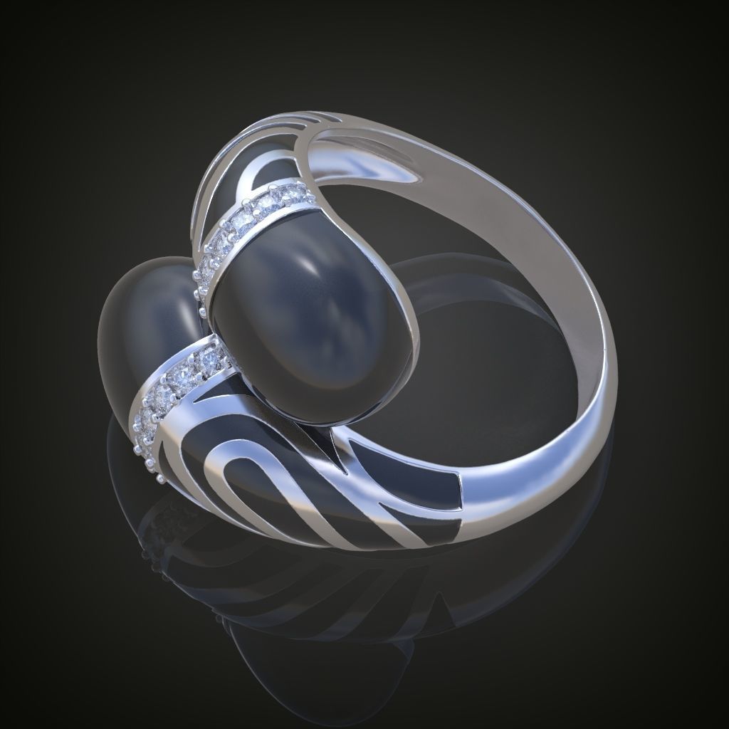 Diamond ring 0266 3D printable model 13 3D print model_10