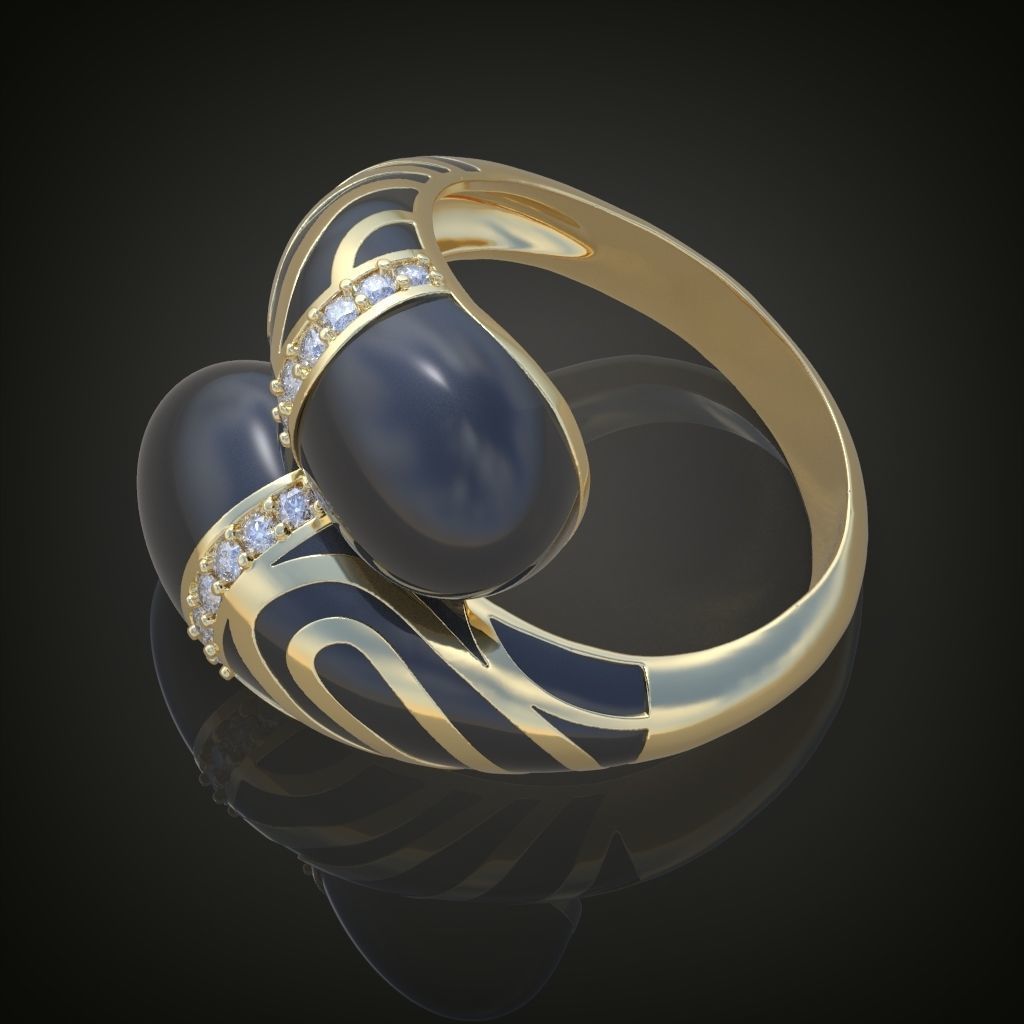 Diamond ring 0266 3D printable model 13 3D print model_11