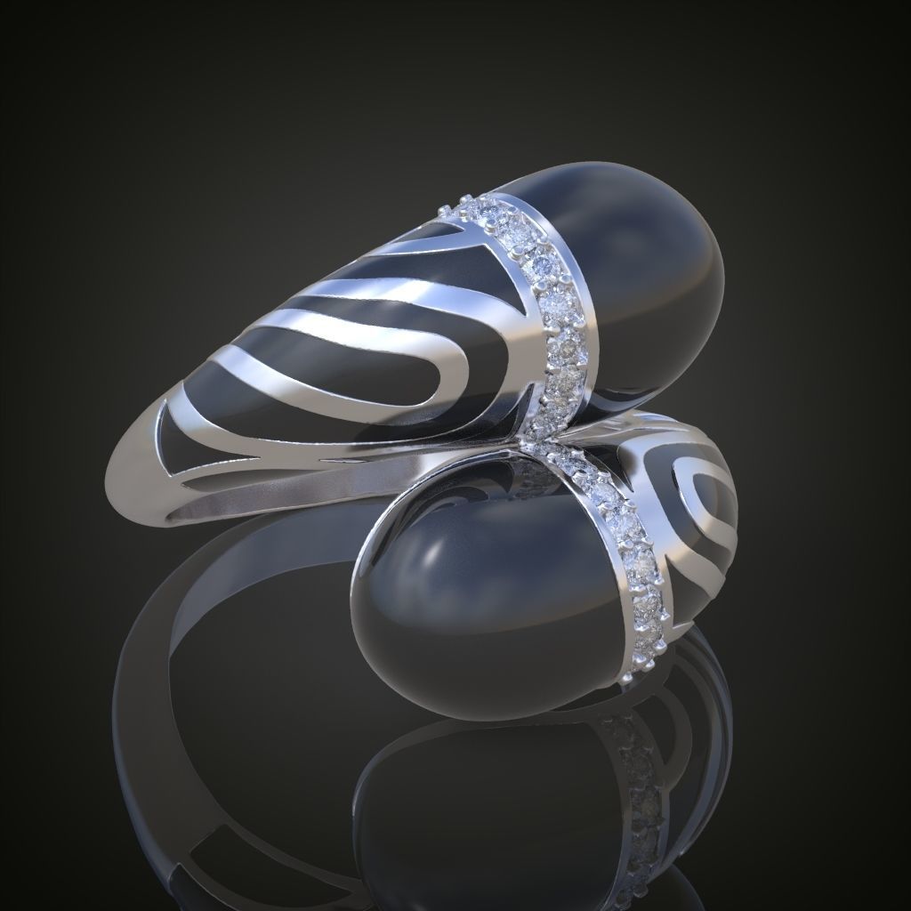 Diamond ring 0266 3D printable model 13 3D print model_5