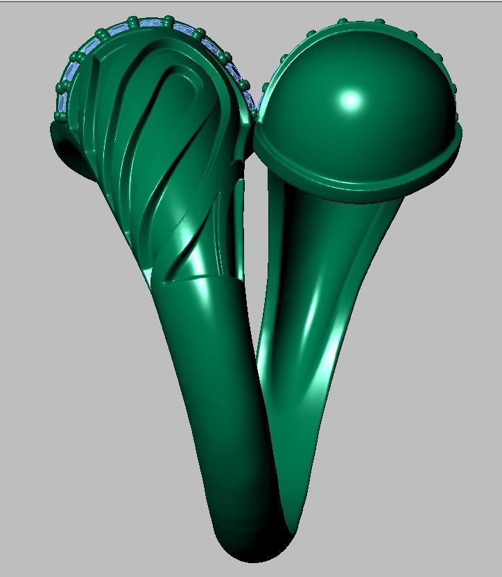 Diamond ring 0266 3D printable model 13 3D print model_14