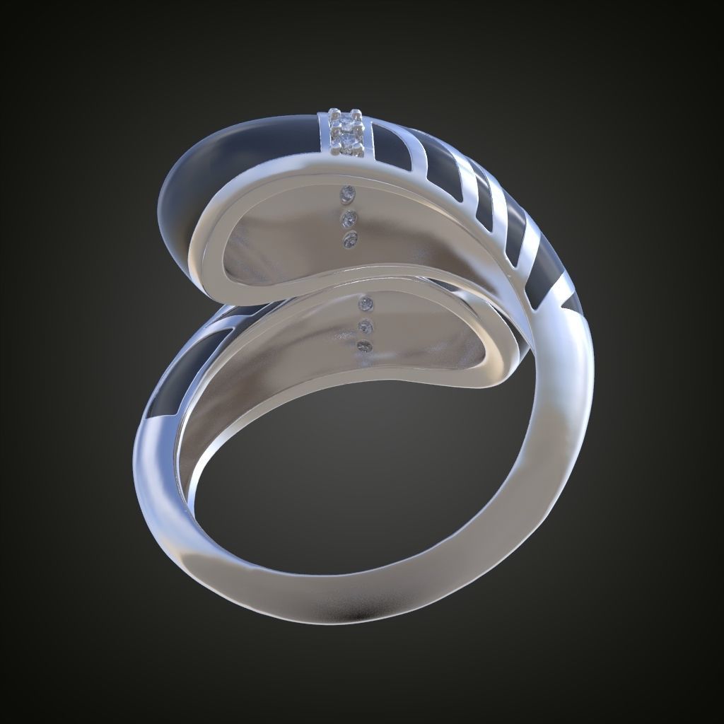 Diamond ring 0266 3D printable model 13 3D print model_3