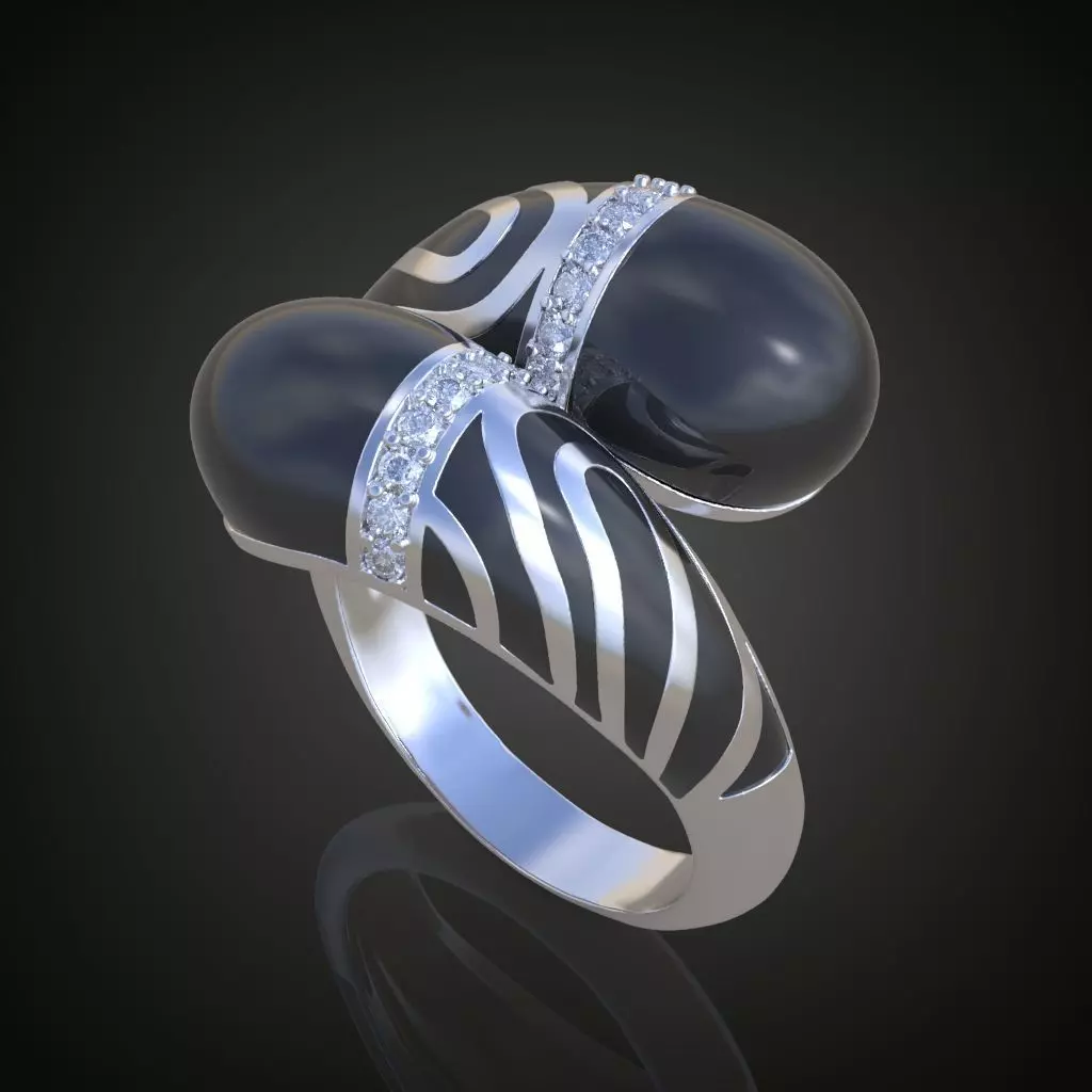 Diamond ring 0266 3D printable model 13 3D print model_0