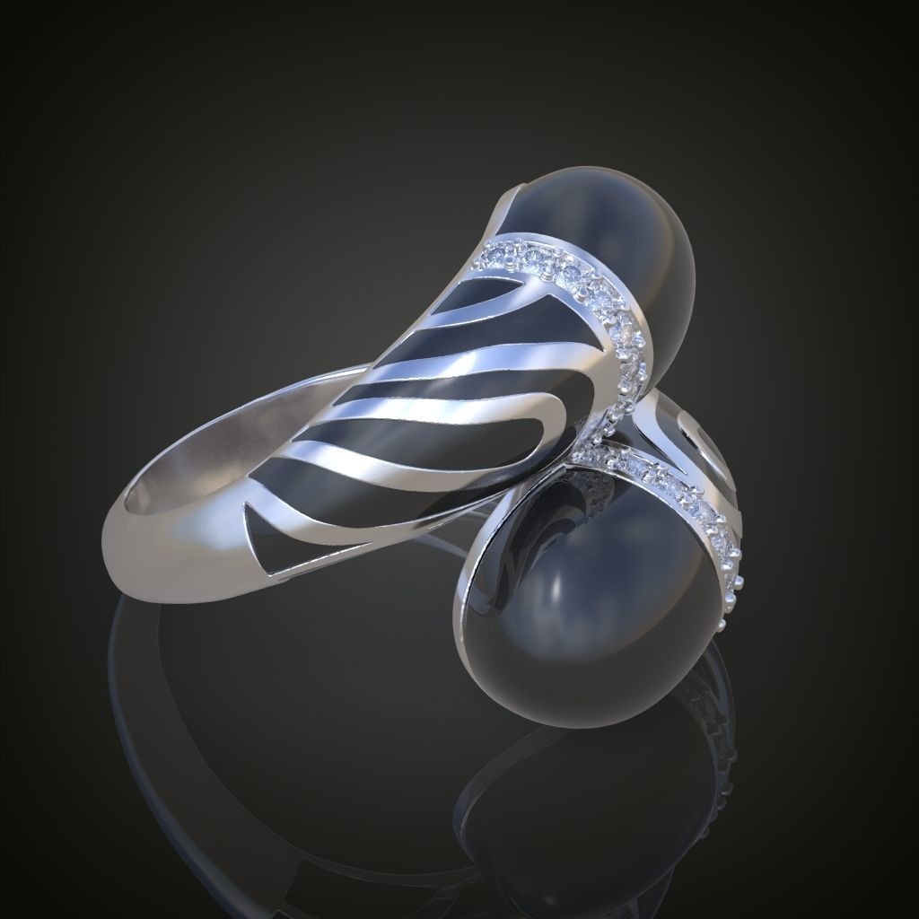 Diamond ring 0266 3D printable model 13 3D print model_8