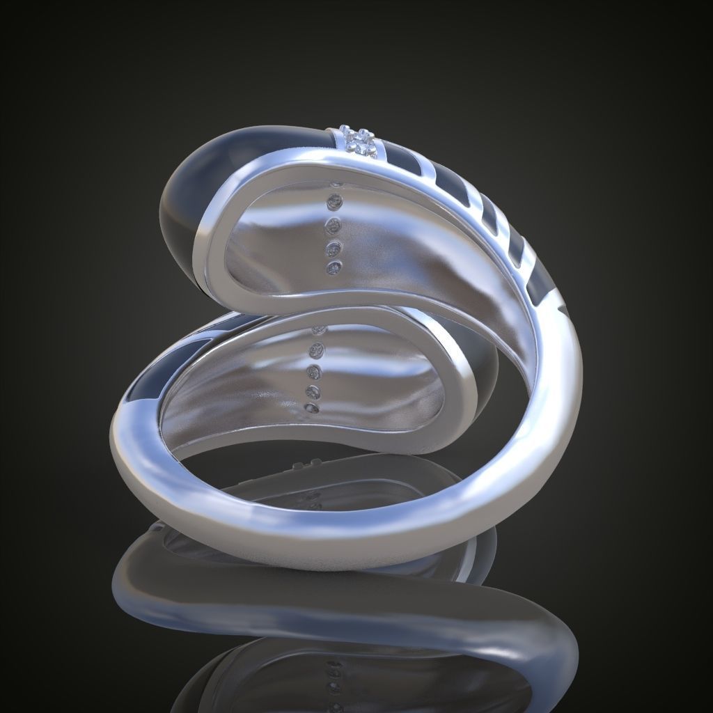 Diamond ring 0266 3D printable model 13 3D print model_7