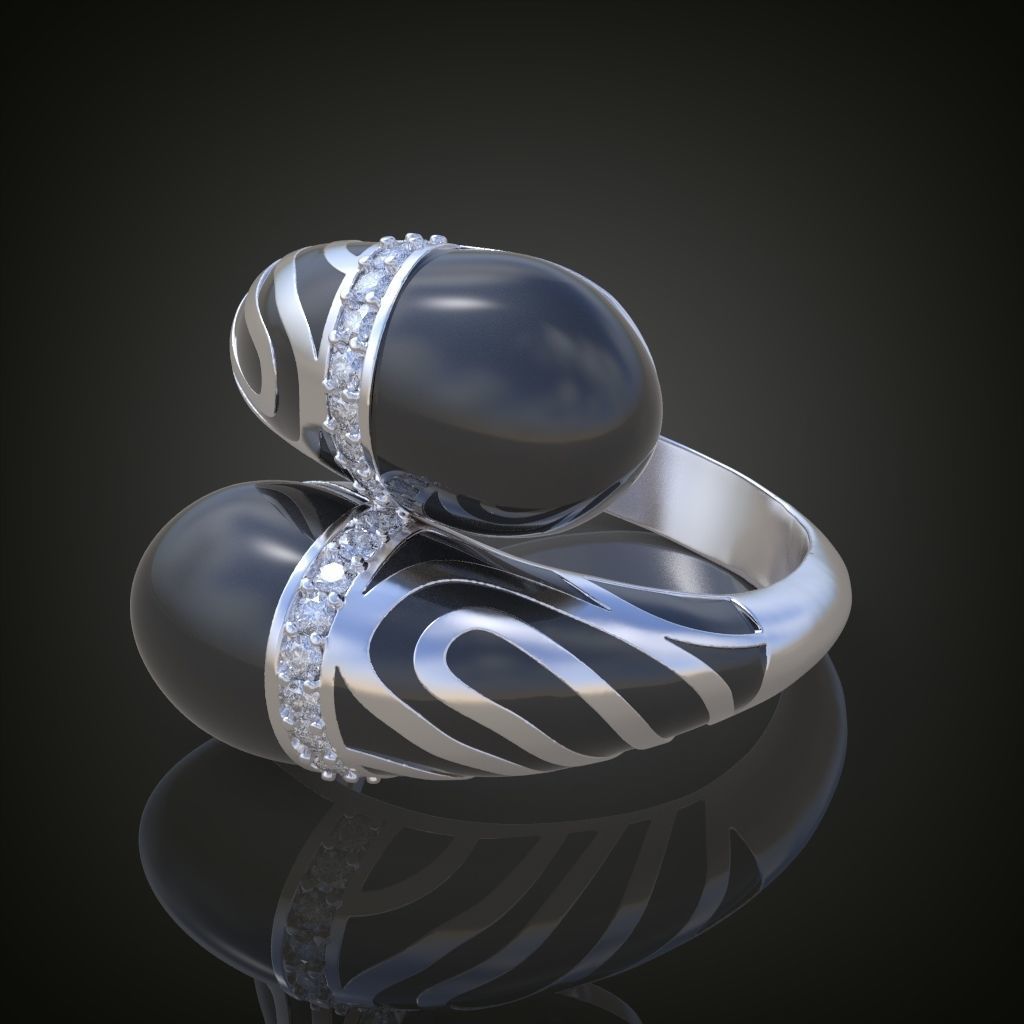 Diamond ring 0266 3D printable model 13 3D print model_6
