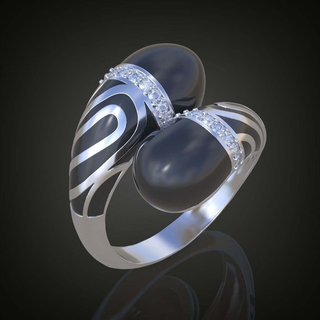 Diamond ring 0266 3D printable model 13 3D print model_4