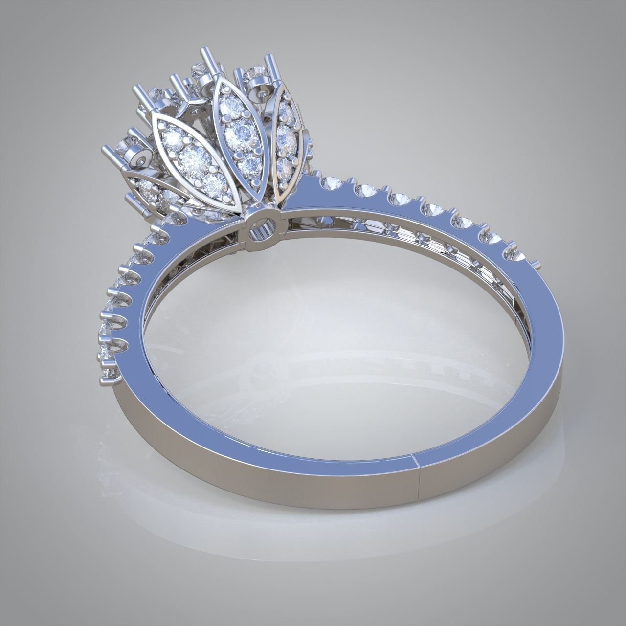 Diamond ring 0268 3D printable model 12- 3D print model_10