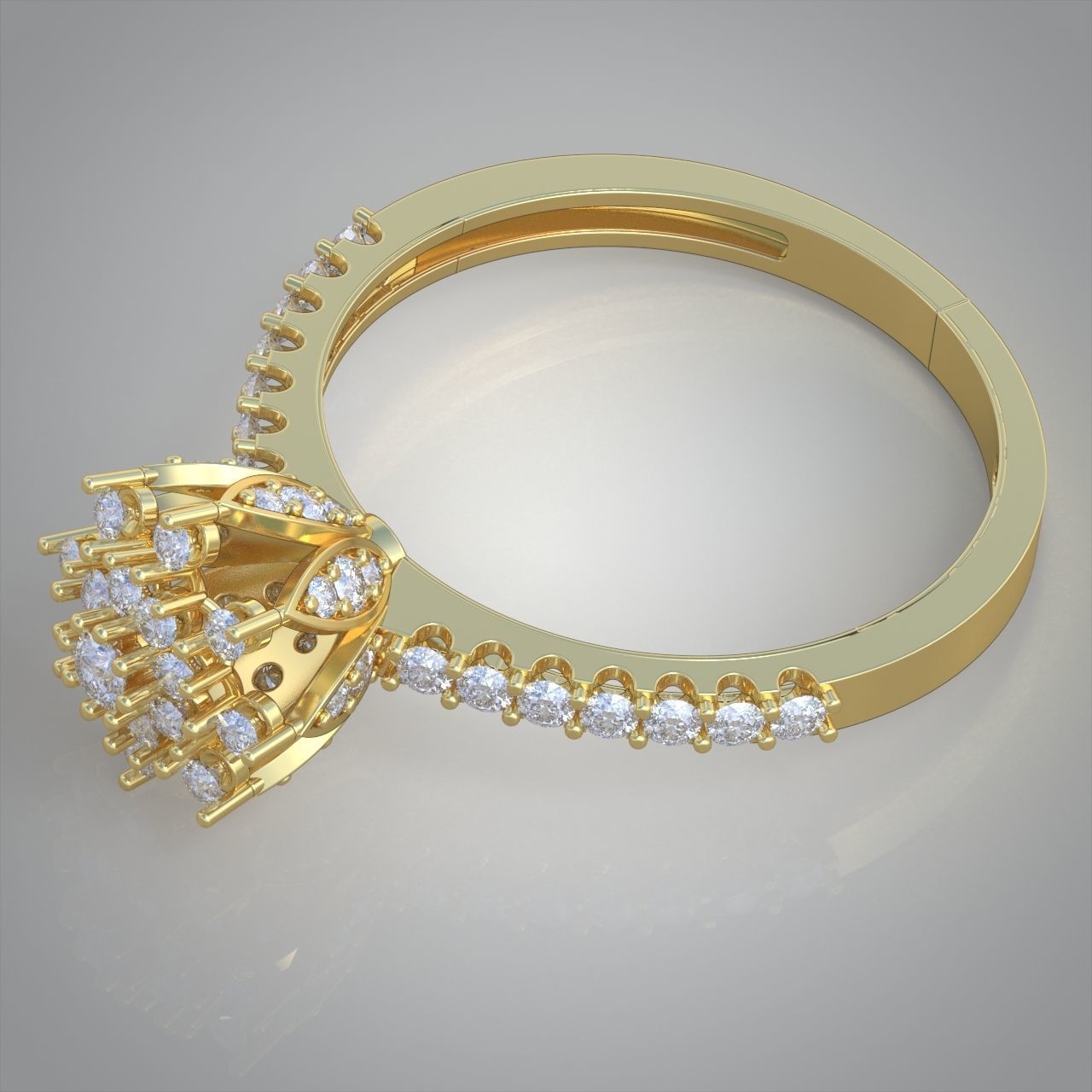 Diamond ring 0268 3D printable model 12- 3D print model_8