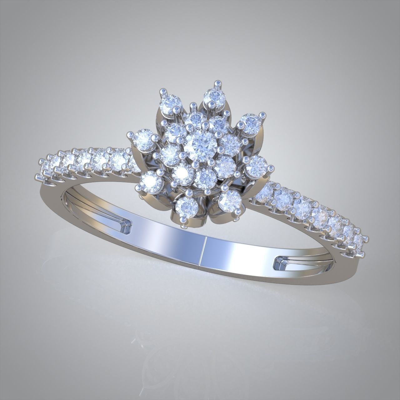 Diamond ring 0268 3D printable model 12- 3D print model_1