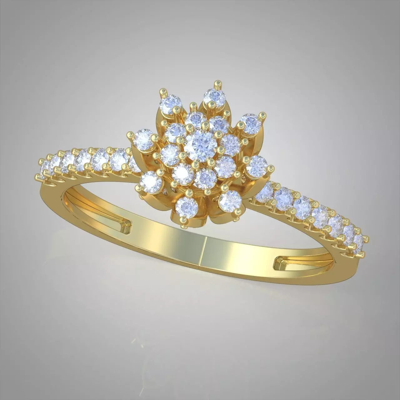 Diamond ring 0268 3D printable model 12- 3D print model_0