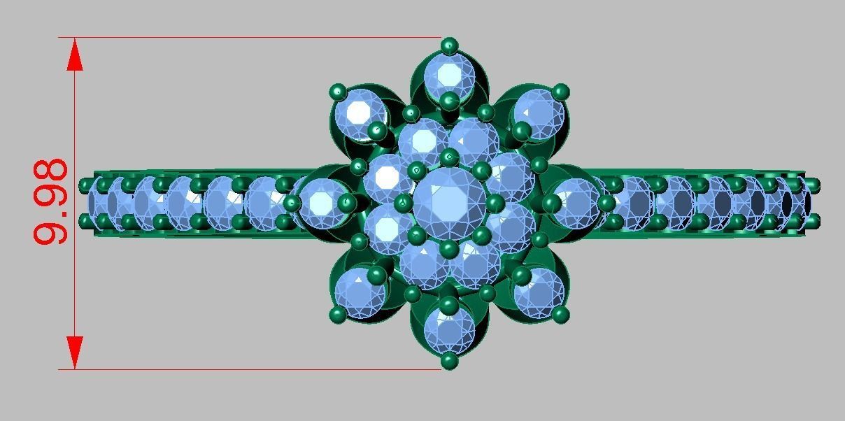 Diamond ring 0268 3D printable model 12- 3D print model_14