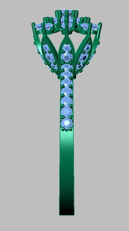Diamond ring 0268 3D printable model 12- 3D print model_13