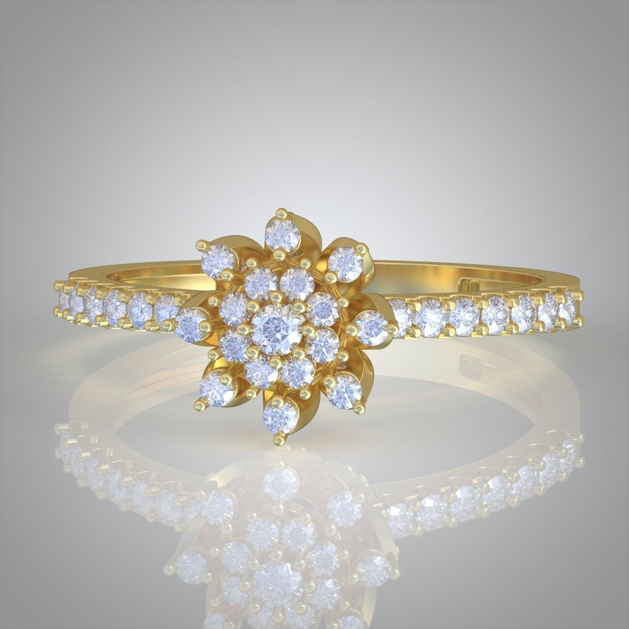 Diamond ring 0268 3D printable model 12- 3D print model_7