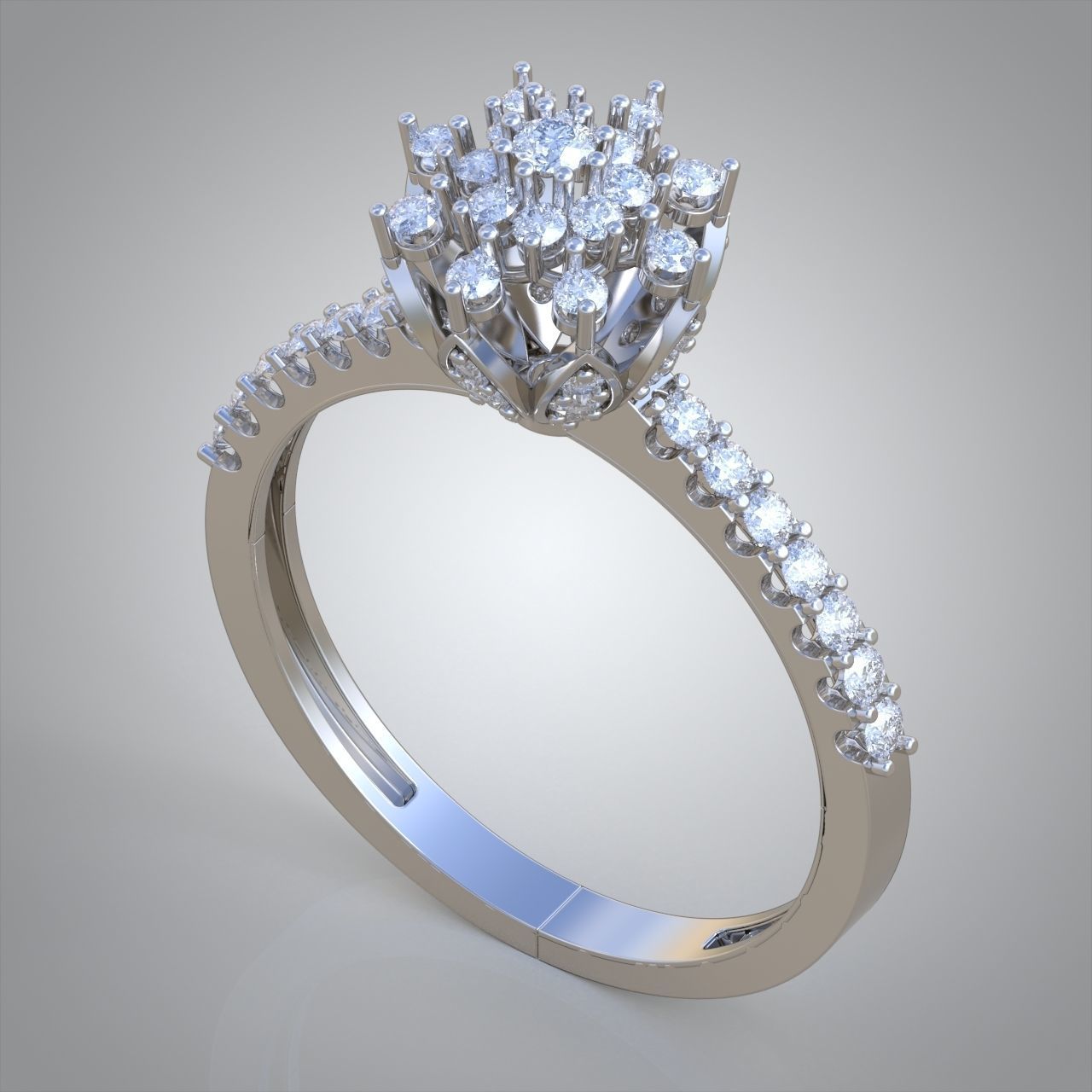 Diamond ring 0268 3D printable model 12- 3D print model_5