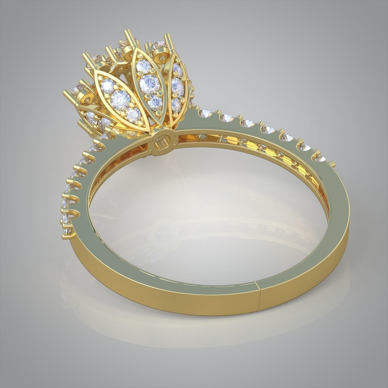 Diamond ring 0268 3D printable model 12- 3D print model_11