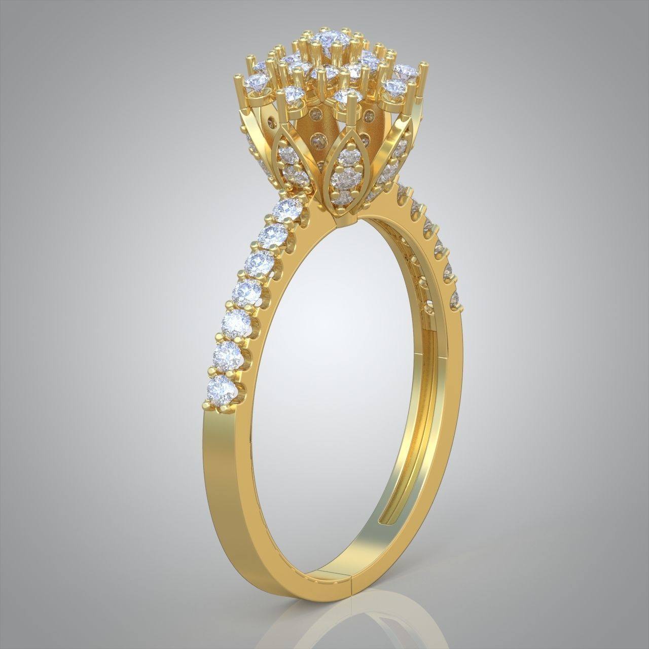 Diamond ring 0268 3D printable model 12- 3D print model_3