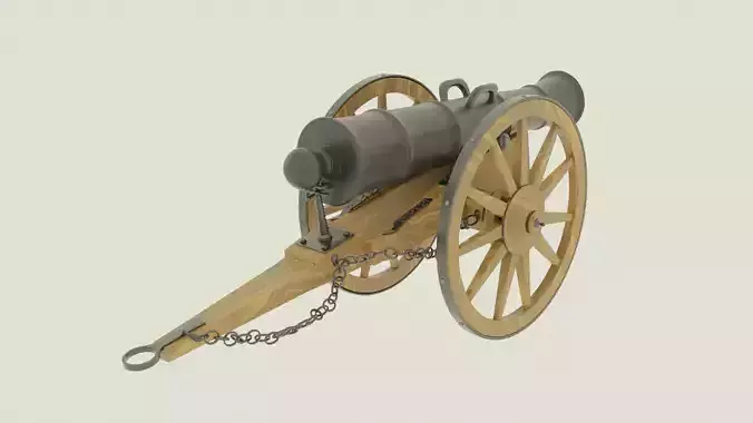 Cannon Low-poly 3D model