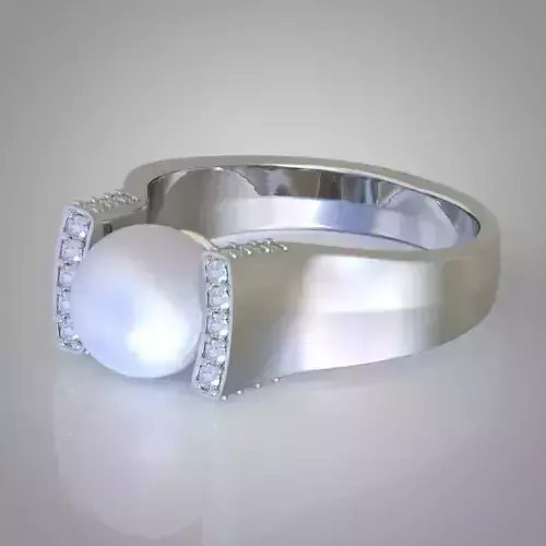 Diamond ring 0272 3D printable model 14