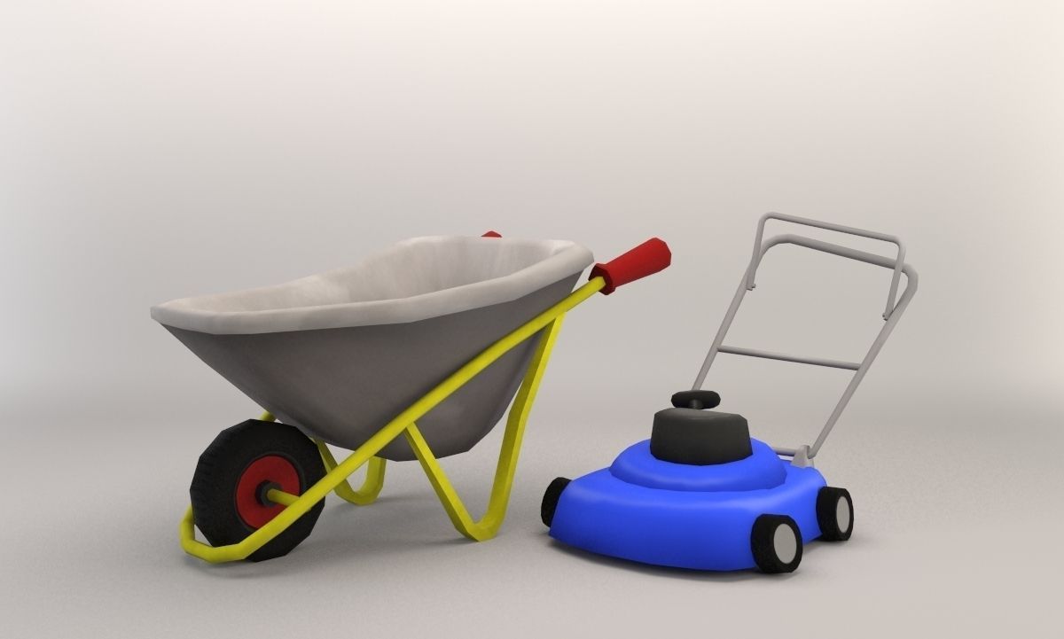 Cartoon Garden Package Low-poly 3D model_9