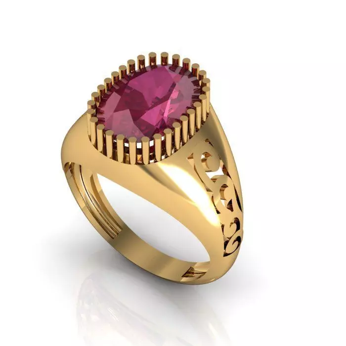 colour stone ring Free 3D print model