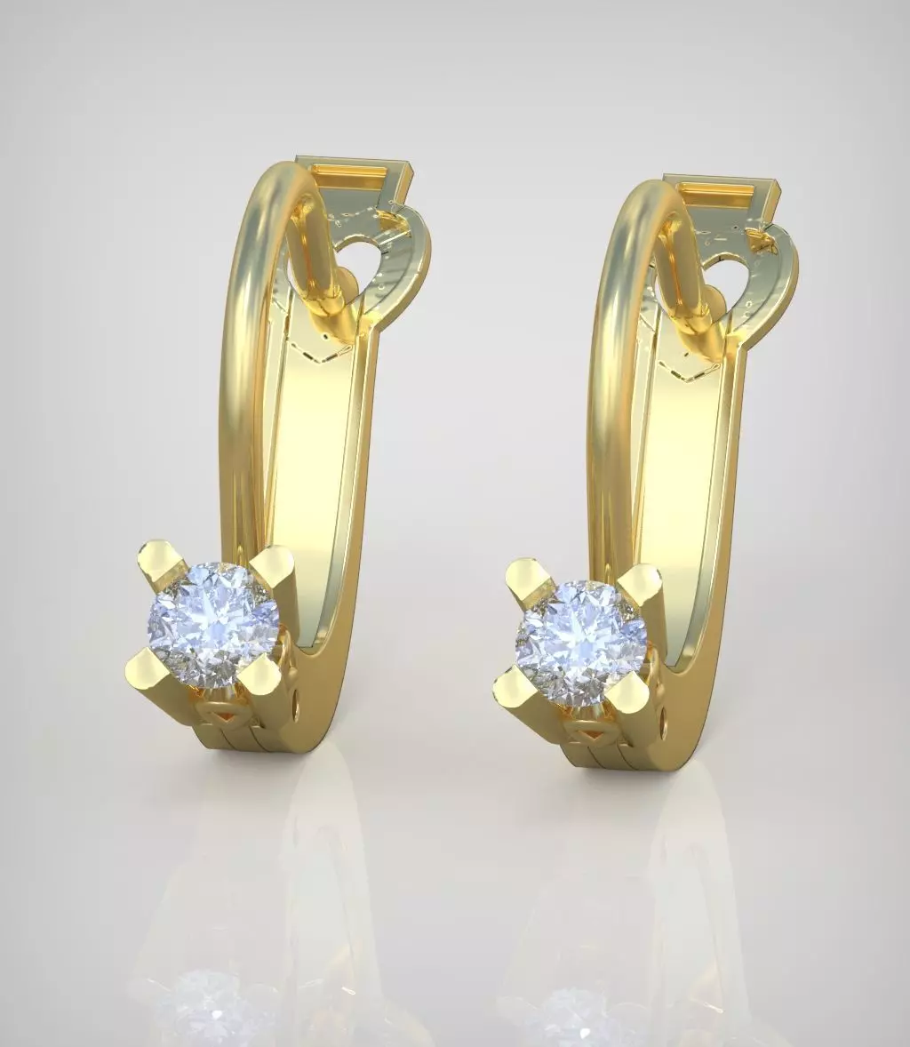 Earring model 241 3D printable model 3D print model