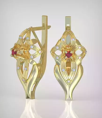 Earring model 244 3D printable model