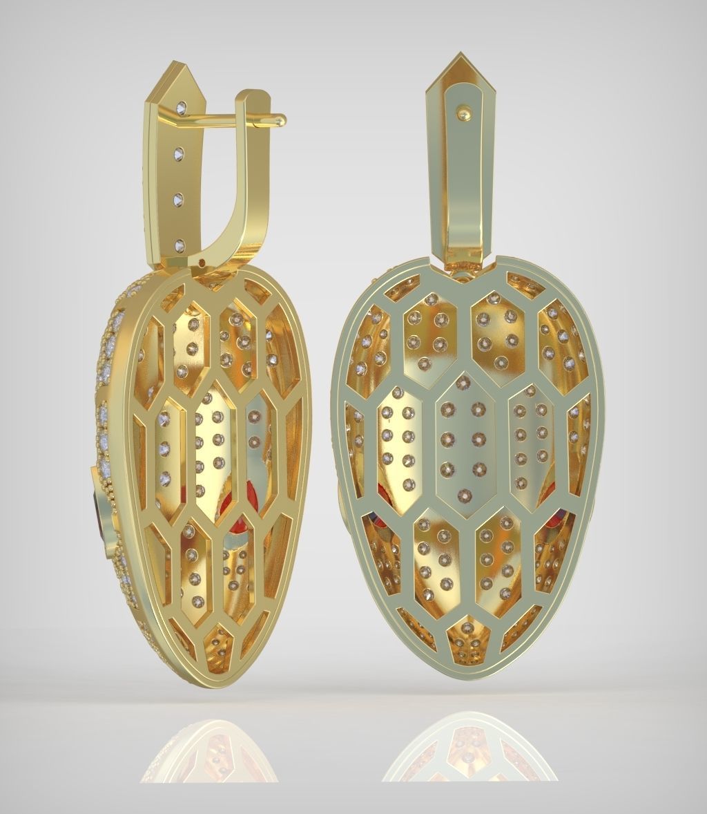 Snake Earring model 241 3D printable model13 3D print model_4