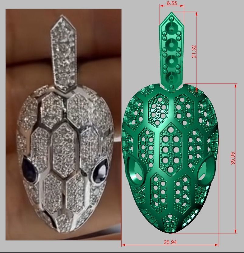 Snake Earring model 241 3D printable model13 3D print model_23